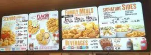 Popeyes Menu Special Items with coupons and price List